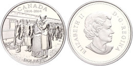 1 Dollar, 2014, 100 Jahre Erster Weltkrieg, Im Etui Mit OVP Und Zertifikat, PP.  PP1 Dollar, 2014, A Hundred... - Canada