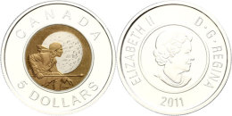 5 Dollars, 2011, Full Hunter's Moon (Hologramm), Im Holzetui Mit OVP Und Zertifikat, Auflage Nur 7.500 Stück,... - Canada