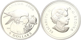 5 Dollars, 2006, Tiermotive - Wanderfalke (ohne Briefmarken), KM 585, Schön 669, Im Etui Mit OVP Und... - Canada