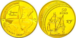 50 Euro, Gold, 2011, Segelschiff Grande Hermine - Jacques Cartier, KM 1796, Schön 1187, Im Etui Mit OVP Und... - Otros & Sin Clasificación