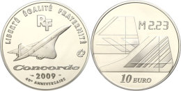 20 Euro, 2009, 40 Jahre Überschallflugzeug - Concorde, KM 1596, Schön 1022, Im Etui Mit OVP Und... - Autres & Non Classés