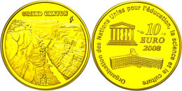 10 Euro, Gold, 2008, 60 Jahre UNESCO - Grand Canyon National Park, KM 1575, Schön 990, Im Etui Mit OVP Und... - Otros & Sin Clasificación