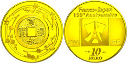 10 Euro, Gold, 2008, 150. Jahrestag Des Handelsvertrages, KM 1554, Schön 974, Im Etui Mit OVP Und Zertifikat,... - Otros & Sin Clasificación