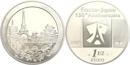 1,5 Euro, 2008, 150. Jahrestag Des Handelsvertrages Mit Japan - Megabauten, KM 1550, Schön 973, Im Etui Mit... - Otros & Sin Clasificación