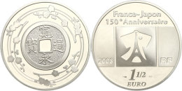 1,5 Euro, 2008, 150. Jahrestag Des Handelsvertrages Mit Japan - Cashmünze, KM 1551, Schön 970, Im Etui... - Autres & Non Classés