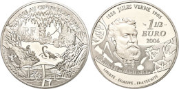 1,5 Euro, 2006, 100. Todestag Von Jules Verne - Reise Zum Mittelpunkt Der Erde, KM 2064, Schön 870, Im Etui... - Otros & Sin Clasificación