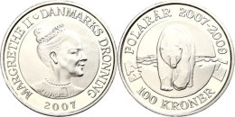 100 Kronen, 2007, Eisbär, KM 917, Mit Zertifikat In Ausgabeschatulle, PP.  PP100 Coronas, 2007, Ice Bear,... - Dinamarca
