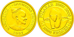 10 Kronen, 2007, Gold, Eisbär, 7,78g Fein, KM 918, Mit Zertifikat In Ausgabeschatulle, PP.  PP10 Coronas,... - Danemark