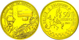 50 Euro, Gold, 2011, Europäische Forschungsreisende - Auguste Piccard, KM 312, Schön 283, Im Etui Mit... - Autres & Non Classés