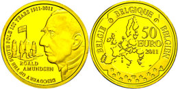 50 Euro, Gold, 2011, 100. Jahrestag Der Entdeckung Des Südpols, KM 310, Schön 285, Im Etui Mit Kapsel Und... - Andere & Zonder Classificatie