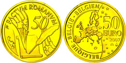 50 Euro, Gold, 2007, 50 Jahre Römische Verträge, KM 261, Schön 236, Im Etui Mit Kapsel Und... - Autres & Non Classés