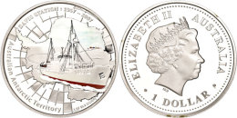 1 Dollar, 2007, Australisches Antarktisterritorium - Eisenbrecher Vor Davis Station, (Tampondruck), Schön... - Otros & Sin Clasificación