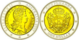 1 Dollar, 2007, Australische Münzgeschichte - Goldmünze Portugal 1732, Schön 1052, Im Etui Mit OVP... - Otros & Sin Clasificación