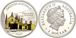 1 Dollar, 2007, Australien Entdecken - Port Arthur (Tampondruck), KM 947, Schön 1106, Im Etui Mit OVP Und... - Otros & Sin Clasificación