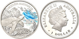 1 Dollar, 2006, Australien Entdecken - Garrier Reef (Tampondruck), KM 944, Schön 1007, Im Etui Mit OVP Und... - Andere & Zonder Classificatie