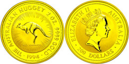 200 Dollars, Gold, 1994, Känguru, 2 Unzen Gold, Auflage Lt. Schön Nur 75 Stück! Schön 267, KM... - Andere & Zonder Classificatie
