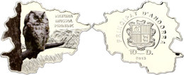 10 Diners, 2013, Rauhfußkauz, 1 Oz Silber, PP In Orig.Schatulle  PP10 Diners, 2013, Boreal Owl, 1 Oz... - Andorre