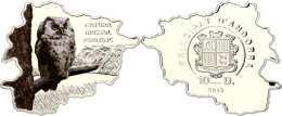 10 Diners, 2013, Rauhfußkauz, 1 Oz Silber, PP In Orig.Schatulle  PP10 Diners, 2013, Boreal Owl, 1 Oz... - Andorra