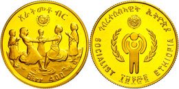 400 Birr, 1980, Gold, Jahr Des Kindes, PP  PP400 Birr, 1980, Gold, Year Of The Child, PP  PP - Etiopía