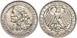 3 Reichsmark, 1928, Albrecht Dürer, Kl. Rf., Vz., Katalog: J. 332 Vz3 Reichmark, 1928, Albrecht Duerer,... - Otros & Sin Clasificación