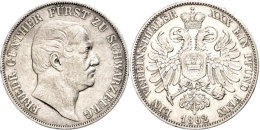 Taler, 1866, Friedrich Günther, AKS 13, J. 56, Randfehler, Ss.  SsThaler, 1866, Friedrich Günther,... - Autres & Non Classés