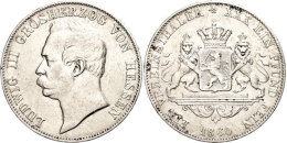 Taler, 1860, Ludwig III., AKS 120, J. 59, Randfehler, Gereinigt, Ss.  SsThaler, 1860, Ludwig III., Picture... - Otros & Sin Clasificación