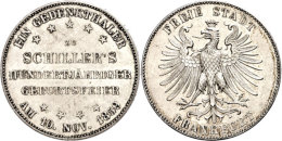 Taler, 1859, Schillers Hundertjährige Geburtstagsfeier, AKS 43, J. 50, Kl. Rf., Vz+.  Thaler, 1859,... - Otros & Sin Clasificación