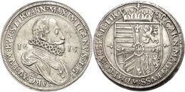 Taler, 1615, Maximilian III., Hall, Dav. 3321A, Ss.  SsThaler, 1615, Maximilian III., Hall, Dav. 3321A, Very... - Austria