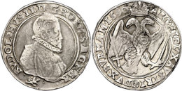 Taler, 1590, Rudolph II., Kuttenberg, Dav. 8079, Henkelspur, Ss.  SsThaler, 1590, Rudolph II., Kutnß... - Oostenrijk