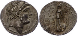 Sidon, Tetradrachme (16,53g), Antiochos IX., 113/112-111/110 V. Chr. Av: Kopf Nach Rechts. Rev: Stehende Athena... - Non Classés