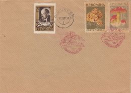 53532- LENIN, MUSHROOMS, STAMPS ON COVER, 1959, ROMANIA - Covers & Documents