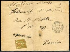 TUNISIE - TAXE N° 15 / LETTRE DE TUNIS LE 12/1/1899 - B - Postage Due