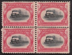 USA 1901 Pan-American, Train, Mint No Hinge, Block, Sc# 295 - Unused Stamps