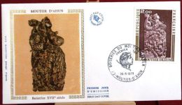 FRANCE FDC Sur Soie. MOUTIER D AHUN (Yvert 1743) 26/05/1973 - 1970-1979