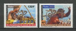 POLYNESIE 2002 N° 661/662 ** Neufs = MNH Superbes Va'a, Bateaux Boats Ships Sports - Unused Stamps