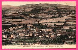 Delcampe - Pontcharra Sur Turdine - Vue Générale - Côté De La Gare - Colorisée - 1913 - Pontcharra-sur-Turdine