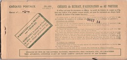 FRANCE 1955   Carnet Chèques Postaux Chèques De Retrait, D'Assignation Ou Au Porteur + Notice à L'Usage Des Titulaires. - Assegni & Assegni Di Viaggio