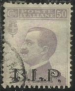 ITALY KINGDOM ITALIA REGNO BLP 1922 1923 CENT. 50 II TIPO USATO USED OBLITERE' - BM Für Werbepost (BLP)