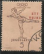 TRIESTE B 1953 YUGOSLAVIA SOPRASTAMPATO JUGOSLAVIA OVERPRINTED OLIMPIADE HELSINKI OLYMPIC GAMES 5 D 5d USATO USED - Ungebraucht