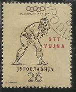 TRIESTE B 1953 YUGOSLAVIA SOPRASTAMPATO JUGOSLAVIA OVERPRINTED OLIMPIADE HELSINKI OLYMPIC GAMES 28 D 28d USATO USED - Nuovi