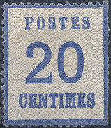 Stamp Timbre France Alsace Lorraine German Occupation 1870  20centimes Mint TYPE 1 - Neufs