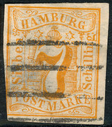 Stamp German States Hamburg  1859 7s Imperf Used  Lot8 - Hambourg