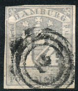 Stamp German States Hamburg  1859 7s Imperf Used  Lot9 - Hambourg