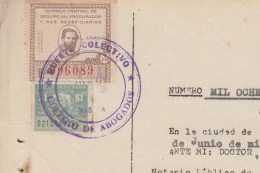 REP-209 CUBA REPUBLICA REVENUE (LG-1113) 60c SEGURO DEL PROCURADOR COMPLETE DOC DATED 1967. - Postage Due