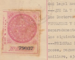 REP-221 CUBA REPUBLICA REVENUE (LG-1125) 1$  JUBILACION NOTARIAL COMPLETE DOC DATED 1934. - Timbres-taxe