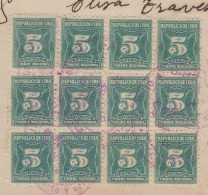 REP-222 CUBA REPUBLICA REVENUE (LG-1126) 5c (12) GREY GREEN TIMBRE NACIONAL 1932 PERF COMPLETE DOC DATED 1935. - Timbres-taxe