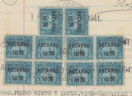 REP-232 CUBA REPUBLICA REVENUE (LG-1136) 5c TIMBRE NACIONAL 1938 COMPLETE DOC DATED 1941. - Portomarken