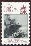 184 GEORGIE SUD 1988 - Yvert 191 - Bateau Incendie Feu Naufrage - Neuf ** (MNH) Sans Trace De Charniere - South Georgia