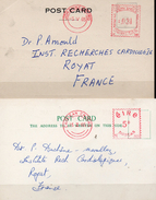 VGNETTES D'AFFRANCHISSEMENT...2 CARTES..1..AFRIQUE DU SUD ET 1 IRLANDE - Storia Postale