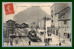 CPA Grenoble La Gare Au Passage à Niveau Et Le Néron - Grenoble